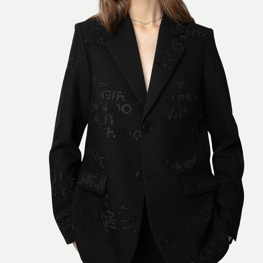 NWT Zadig&Voltaire vanille diamanté blazer